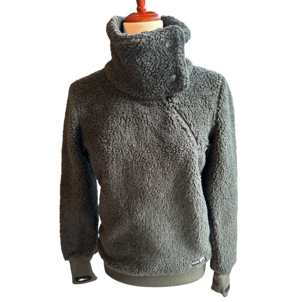 Holden Sherpa Fleece Pullover Quarter Zip Grey Small